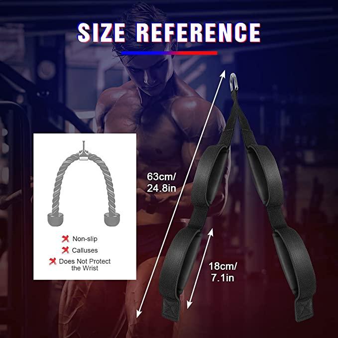 compare tricep rope and tricep strap