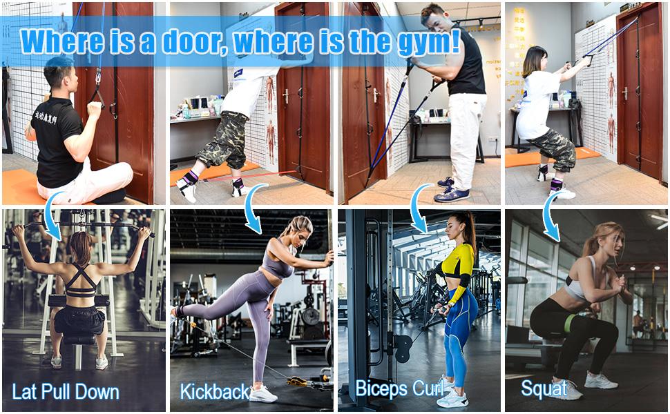 multi position door anchor for resistance bands