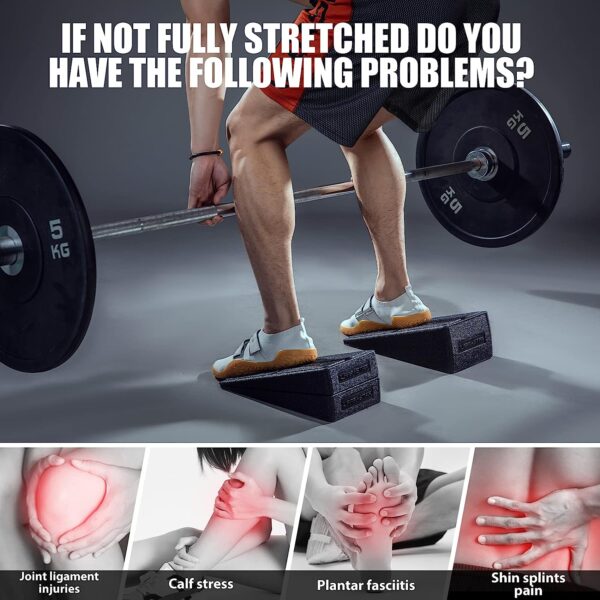 Leg Stretcher Foot Wedge Foam Slant Board for Squats Calf Raise Block Yoga Wedge Knees Over Toes Equipment