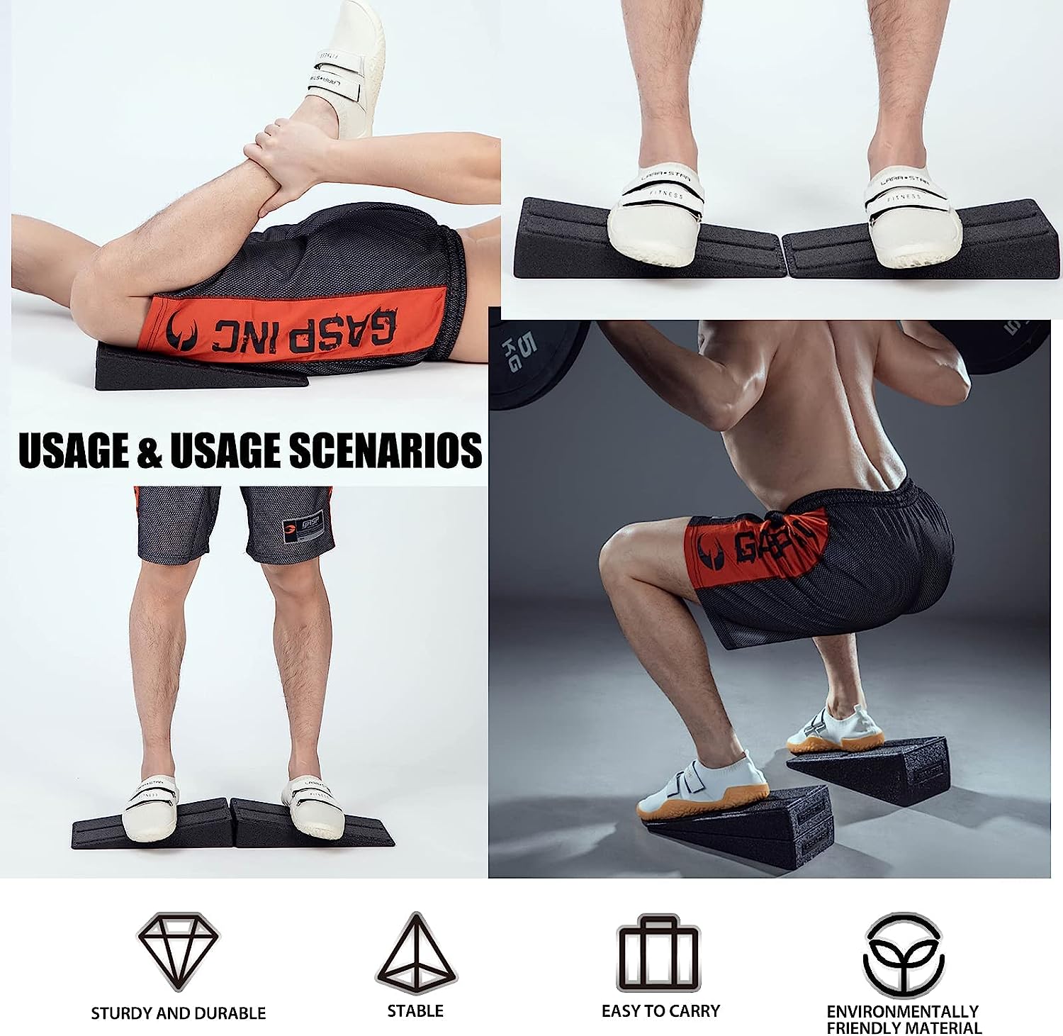 Leg Stretcher Foot Wedge Foam Slant Board for Squats Calf Raise Block Yoga Wedge Knees Over Toes