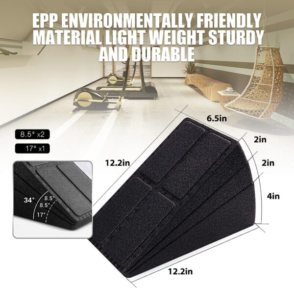 Squat Wedge Block Slant Board for Squats Calf Raise Block Yoga Wedge Knees Over Toes Equipment