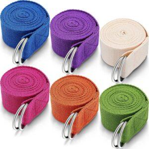 Yoga Strap for Stretching 8 Ft Yoga Exercise Adjustable Straps Yoga Bands with Safe Adjustable D Ring Buckle for Pilates Gym Workouts Yoga Fitness Improves Sitting Posture