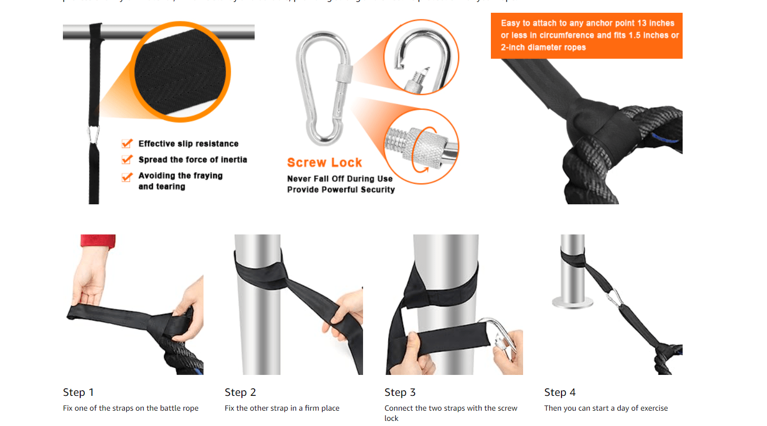 how to use battle rope strap