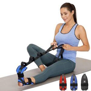 Foot and Calf Stretcher-Stretching Strap For Plantar Fasciitis, Heel Spurs, Foot Drop, Achilles Tendonitis & Hamstring. Yoga Foot & Leg Stretch Straps