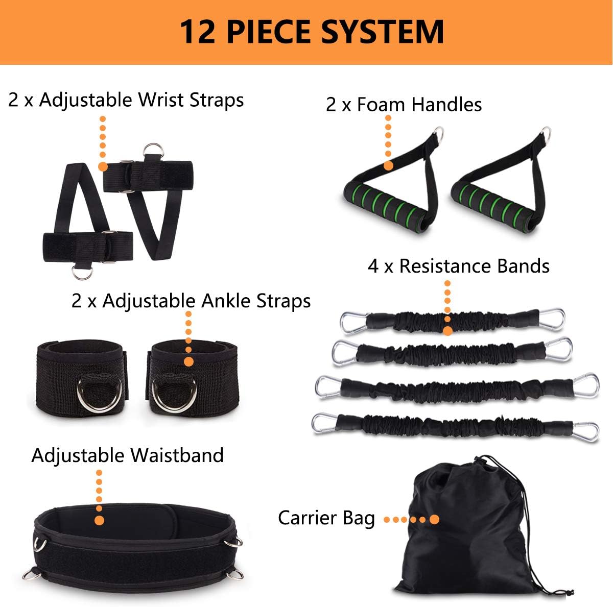boxing exercise accessories 12 pcs exercise kit