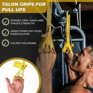 best Pull Up Grip Strength Straps - Nylon Finger and Thumb Loops for Grip Training, Rock Climbing, Hand and Arm Strengthener
