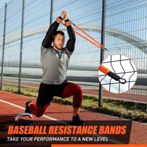 Baseball Resistance Bands 50lbs Arm Bands for Baseball Pitchers, Youth & Adult Athletes Improve Pitching Batting, Arm Strength, Flexibility, Rotational Speed, Baseball Training Equipment