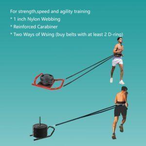 running speed Weighted Training Waist Belt for Pulling Sled and Tires,Weight Sled Pulling Strap,Sled Trainer Pull Leash of Sled Harness,Pulley Strap for Strength Speed Agility Training