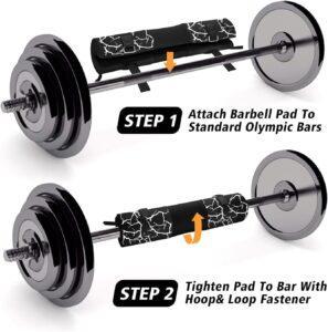 Barbell Pad Foam Squat Bar Pad Hip Thrust Pad with Safety Straps for Squat online amazon
