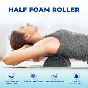 Density Half Round Foam Roller Support Pain Relieved, Back