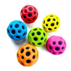 Super High Bouncing Ball, Space Ball Outdoor Indoor Picnic Ball, Sports Training Ball For Children Kids Adults Toys (Multicolor) (Pack Of 1 Ball) - Rubber, Softball