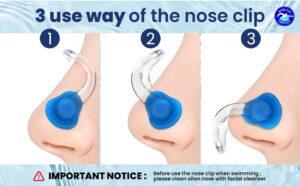 how to use Swimming nose clip