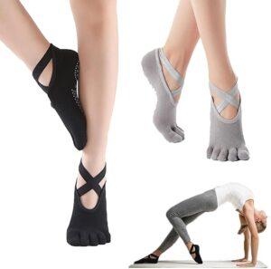 Non-Slip Yoga Socks with Toes for Women