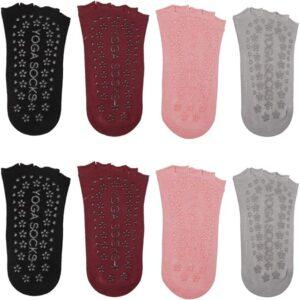 Yoga Socks for Women, Women's Yoga Socks with Toes, Clasped Pilates Socks for Ballet Pilates Barre Dance