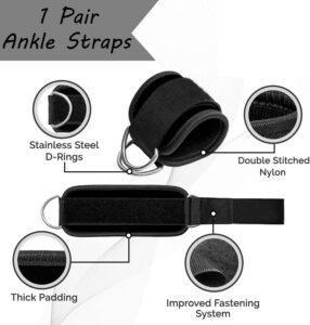 Ankle Straps Ankle Resistance Bands Wrist Cuffs Padded Straps Adjustabl