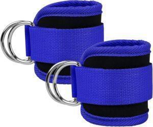 Ankle Straps Ankle Resistance Bands Wrist Cuffs Padded Straps Blue