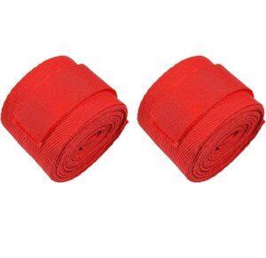 Boxing Wraps Elastic Boxing Hand Wraps Boxing Gloves Wrist Compression Bandage Bulk Martial Arts Sports Handwraps for Muay Thai MMA Kickboxing Training Gym red