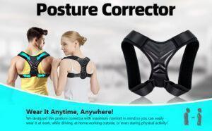 benefits Posture Corrector for Men and Women, Adjustable Back Brace Belt, Support Shoulder Straightener, Back Spine Corrector Providing Pain Relief from Lumbar, Neck, Shoulder, and Clavicle, Back