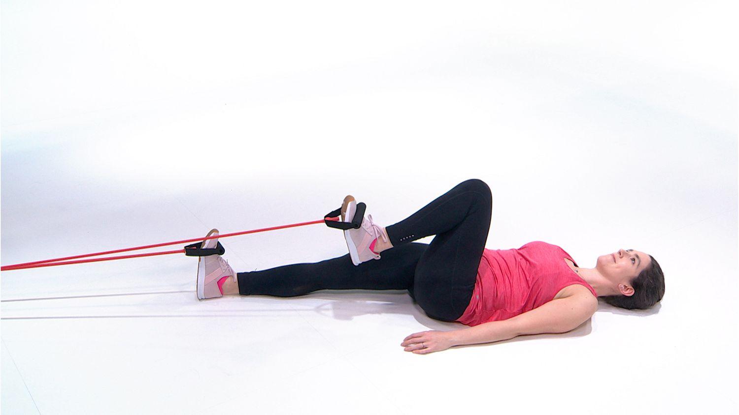 Exercise with resistance bands for abs