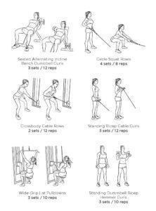 back and bicep workout women