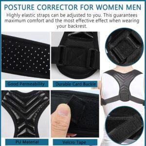how to use Posture Corrector for Men and Women, Adjustable Back Brace Belt, Support Shoulder Straightener, Back Spine Corrector Providing Pain Relief from Lumbar, Neck, Shoulder, and Clavicle, Back