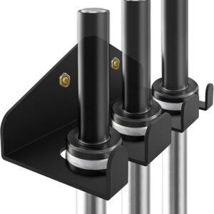 Fitcozi Barbell Hanger Barbell Rack Garage Gym Bar Wall Rack,Wall Mount Barbell Storage Holder Olympic Bar Hanger, Holds Under 33mm Bar Size (3 Cut)