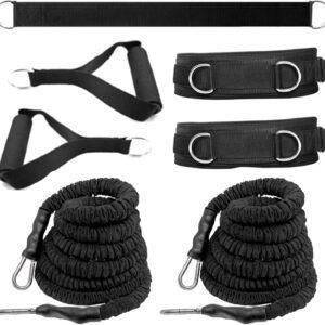 Resistance Speed Training Kit, 8pcs Exercise Explosive Force Bounce Physical Equipment Double Rope Improve Agility Power Strength for Jumping Basketball Tennis Football Volleyball