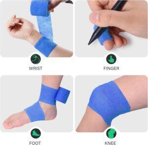 Self Adherent Cohesive Bandages 2 inch Yards Elastic Self Adherent Tape, Athletic Tape Colorful 6 Rolls Used for Wraps, Sports Tape best how to use