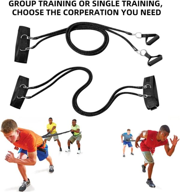 Speed Training Kit, 8pcs Exercise Explosive Force Bounce Physical Equipment Double Rope Improve Agility Power Strength for Jumping Basketball Tennis Football Volleyball