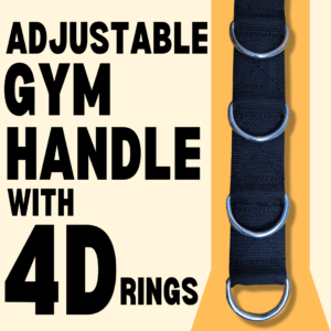Adjustable Multi-Purpose Gym Handles 4 D ring