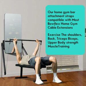Bar Attachment StrapsCompatible with Bowflex Gyms for LAT Bench Bar Attachment Straps