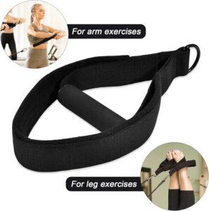 Fitcozi Pilates Double Loop Straps for Pilates Reformer, Fitness D Ring Straps Handle, Pilates Accessories Yoga Exercise Straps Pilates Accessories for Home Gym Workout 2 PCS