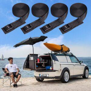 lashing Strap Padded Cam Buckle Cargo Strap Adjustable Kayak Straps Roof Rack Cinch Strap Ratchet Straps for Trucks Motorcycle Boat Tie Down Packing