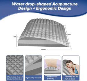 Acemend Back Stretcher ergonomic - Neck & Lower Back Pain Relief for Herniated Disc, Sciatica, Scoliosis - Suitable for Home & Gym