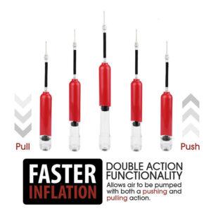 Inflatable Ball Hand Air Pump Inflator with 1 Needles + 2 Nozzle Air Pump