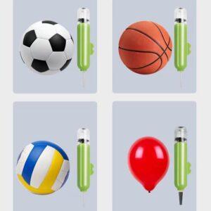 Inflatable Ball Hand Air Pump Inflator with 1 Needles+ 2 Nozzle Air Pump for basketball