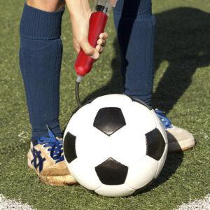 Inflatable Ball Hand Air Pump Inflator with 1 Needles+ 2 Nozzle Air Pump for foot ball
