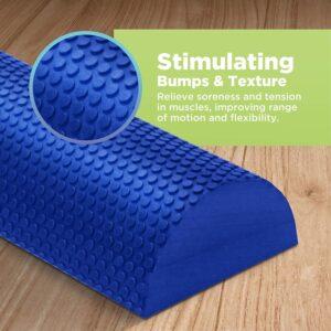 best half High-Density EVA Foam Rollers Deep Tissue Massager Myofascial Release Textured Bumps