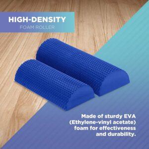 best half High-Density EVA Foam Rollers Deep Tissue Massager Myofascial Release Textured Bumps