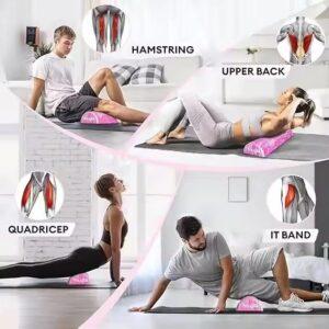 best half High-Density EVA Foam Rollers Deep Tissue Massager Myofascial Release Textured Bumps