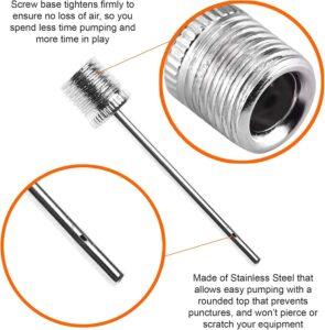 Ball Pump Inflation Needle - Stainless Steel Air Pump Needles - Ideal for Blowing Up Football, Basketball, Volleyball, and All Other Sports Balls