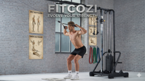 Ergonomic tricep rope exercise guide and chart with pictures