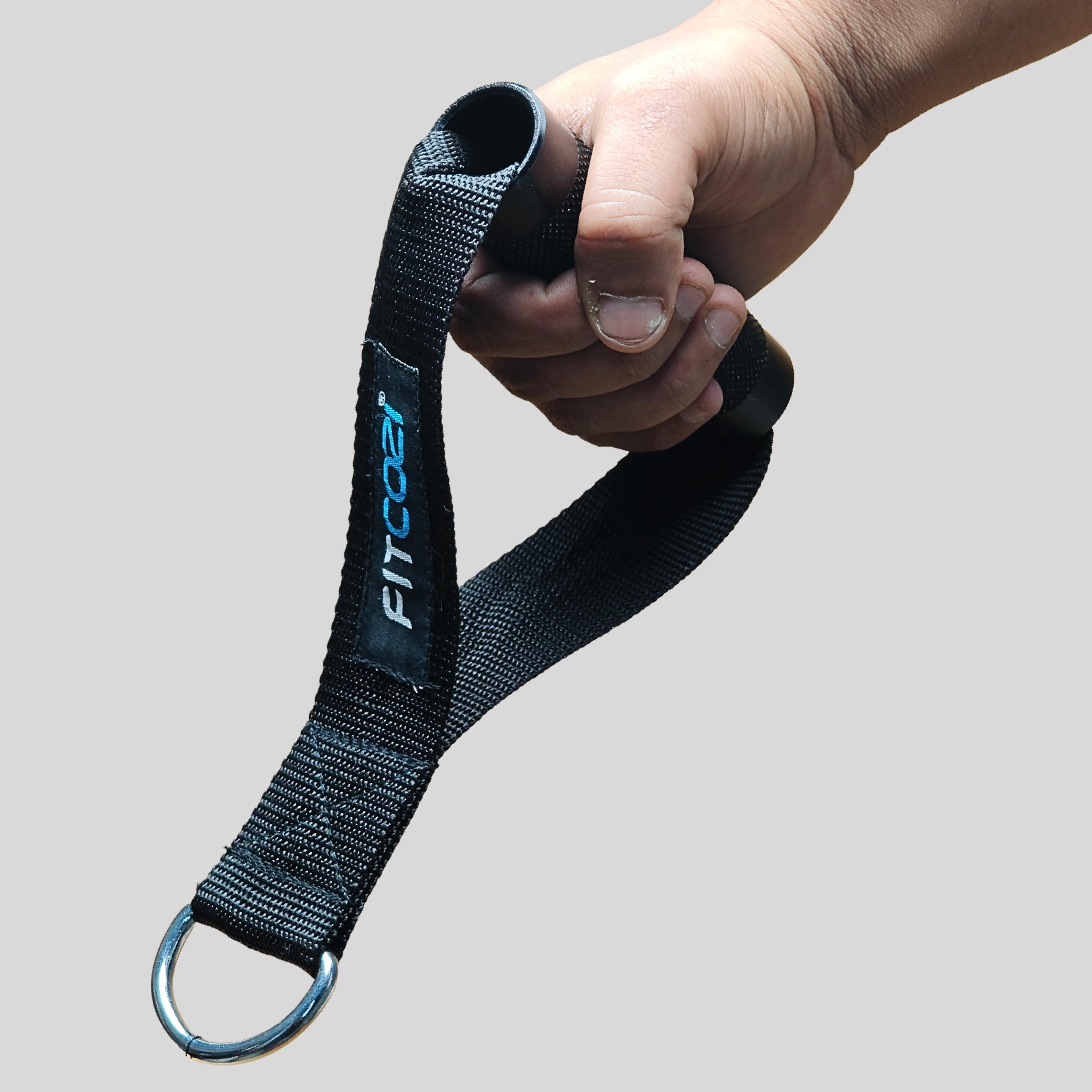 FITCOZI Aluminum Alloy D Handles with Carabiner & Carry Bag Premium Gym Cable Attachments (6)