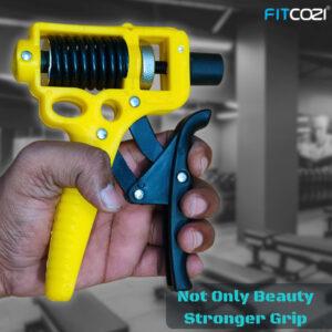 Fitcozi Professional Hand Grip Strengthener HandGripper (5kg - 60kg), Heavy Duty Adjustable Spring Gripper, Alloy Steel Construction, Blue and Black, 100+ Kg Resistance, Forearm Exercise Tool