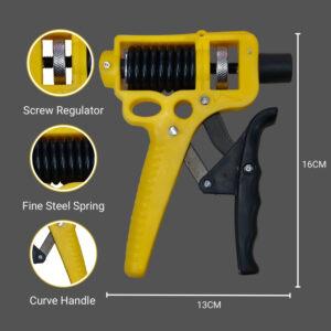 Fitcozi Professional Hand Grip Strengthener HandGripper (5kg - 60kg), Heavy Duty Adjustable Spring Gripper, Alloy Steel Construction, Blue and Black, 100+ Kg Resistance, Forearm Exercise Tool