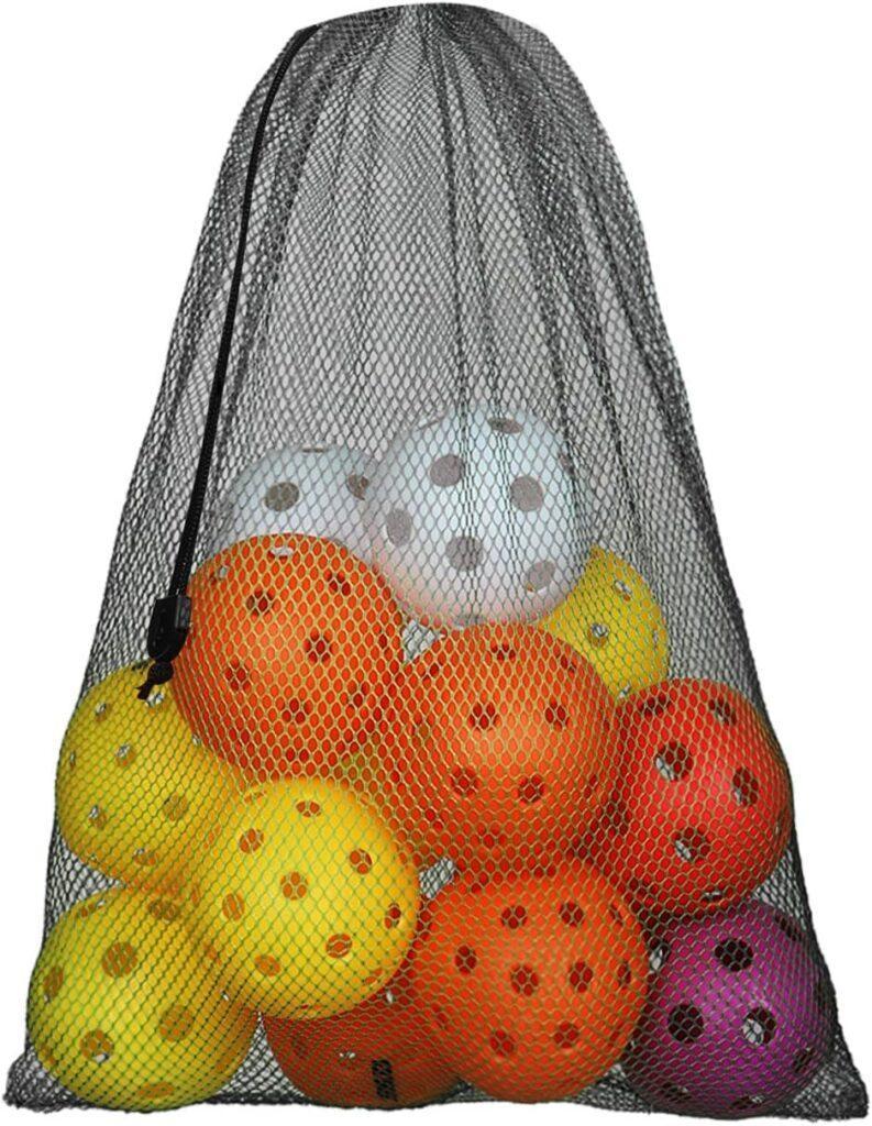 Games & Sports Expert Black Mesh Drawstring Bag for Baseballs
