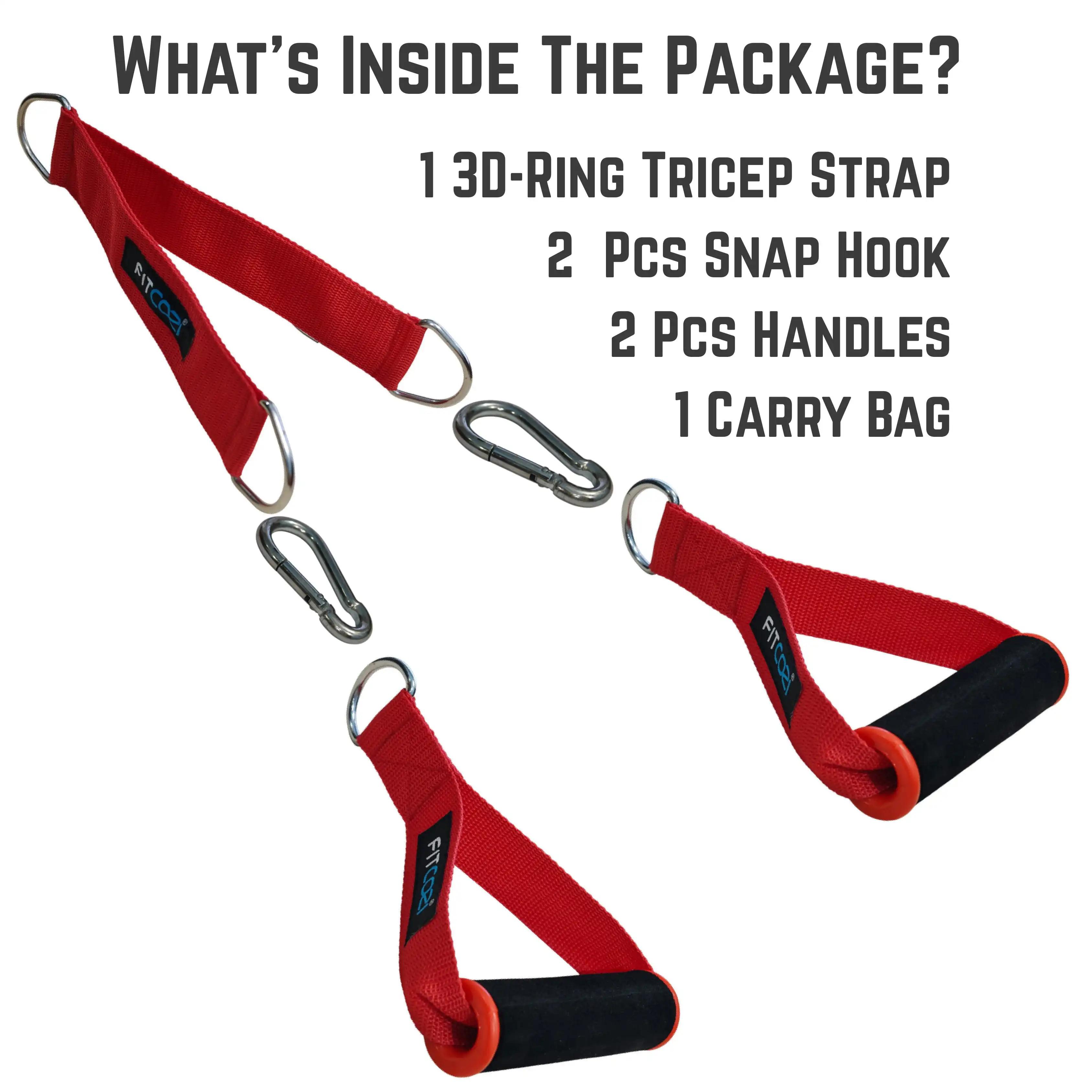 Take your strength training to the next level with the Fitcozi® Red Cable Attachments Set, designed for durability, comfort, and versatility. This all-in-one set includes heavy-duty cable handles, a (1)