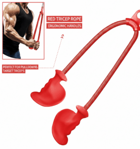Fitcozi® Strap-Style Tricep Rope Cable Attachment with Ergonomic Rubber Grip