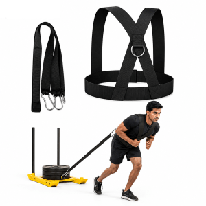 Fitcozi sled harness and tire pulling harness for sled training, resistance training, speed workouts and football training