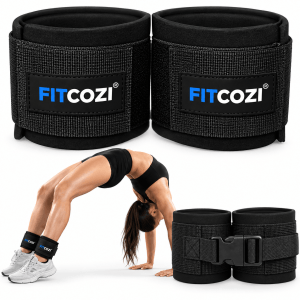 FITCOZI black gymnastics ankle straps for tumbling cheerleading dance and training (1)